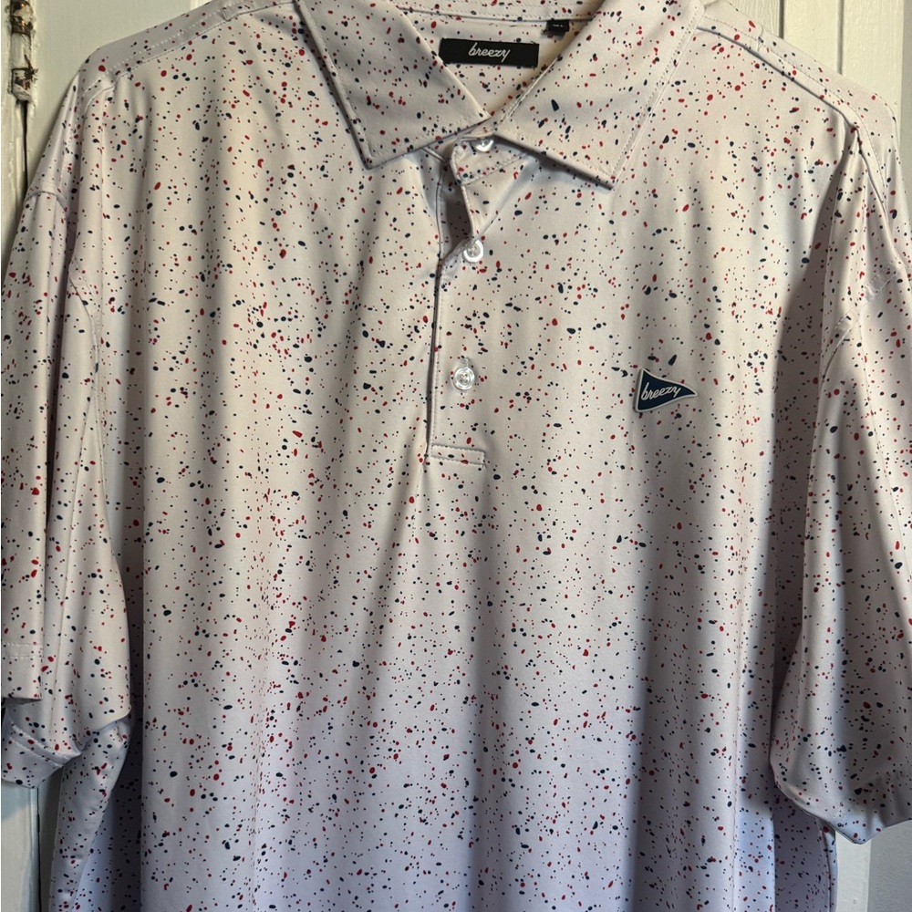 Breezy Golf USA splatter polo size XL